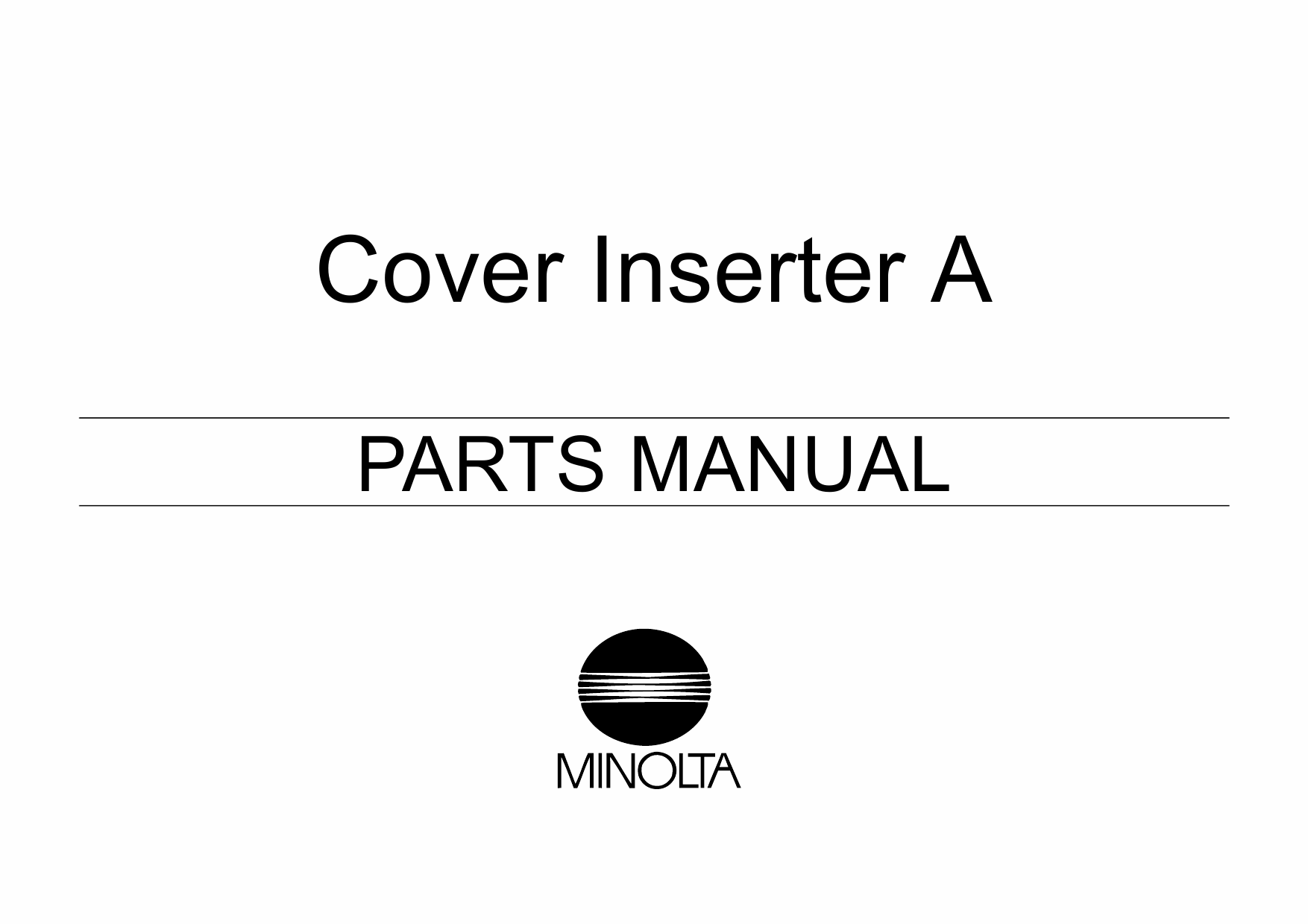 Konica-Minolta Options Cover-Inserter-A Parts Manual-1